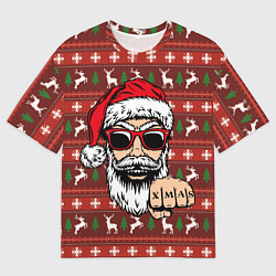 Футболка оверсайз мужская Bad Santa Плохой Санта, цвет: 3D-принт