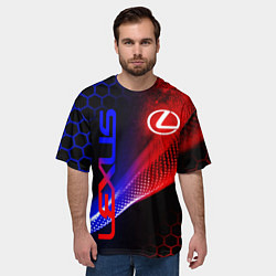 Футболка оверсайз мужская LEXUS ЛЕКСУС NEON НЕОН, цвет: 3D-принт — фото 2