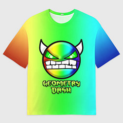 Футболка оверсайз мужская Geometry Dash, цвет: 3D-принт