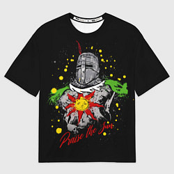 Футболка оверсайз мужская Praise the Sun! Dark Souls, цвет: 3D-принт
