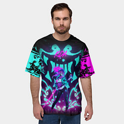 Футболка оверсайз мужская АКАЛИ ЛИГА ЛЕГЕНД, цвет: 3D-принт — фото 2