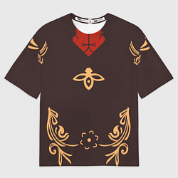 Футболка оверсайз мужская КОСТЮМ ХУ ТАО HU TAO, цвет: 3D-принт