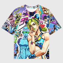 Футболка оверсайз мужская JoJos Bizarre Adventure - Джолин Кудзё, цвет: 3D-принт