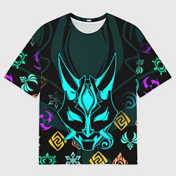 Футболка оверсайз мужская GENSHIN IMPACT ГЕНШИН ИМПАКТ СЯО МАСКА, цвет: 3D-принт