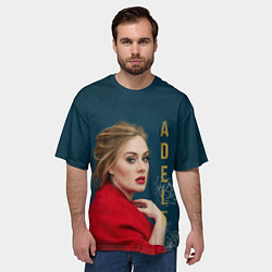Футболка оверсайз мужская Portrait Adele, цвет: 3D-принт — фото 2