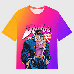 Мужская футболка оверсайз JOJO BIZARRE ADVENTURE ДЖО ДЖО ГРАДИЕНТ
