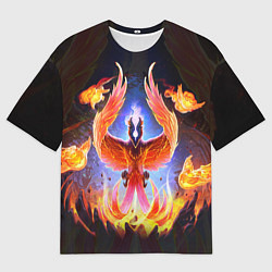 Футболка оверсайз мужская DOTA 2 ФЕНИКС, цвет: 3D-принт