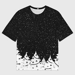 Футболка оверсайз мужская НОВОГОДНЯЯ НОЧЬ 2022, цвет: 3D-принт