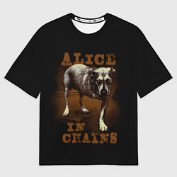 Мужская футболка оверсайз Alice in chains Dog