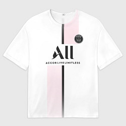 Футболка оверсайз мужская Neymar 10 PSG Pink Theme, цвет: 3D-принт