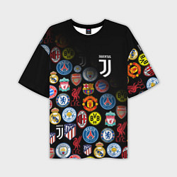 Футболка оверсайз мужская JUVENTUS LOGOBOMBING SPORT, цвет: 3D-принт