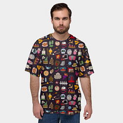 Футболка оверсайз мужская Российская история и русская культура паттерн, цвет: 3D-принт — фото 2