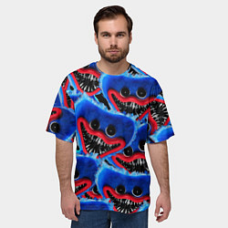Футболка оверсайз мужская УЖАСНОЕ ЛИЦО ХАГГИ ВАГГИ, цвет: 3D-принт — фото 2