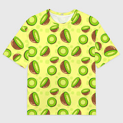 Футболка оверсайз мужская Киви паттерн, цвет: 3D-принт