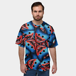 Футболка оверсайз мужская ЛИЦО ХАГИ ВАГИ, POPPY PLAYTIME, цвет: 3D-принт — фото 2