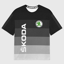 Мужская футболка оверсайз SKODA, ШКОДА ГРАДИЕНТ