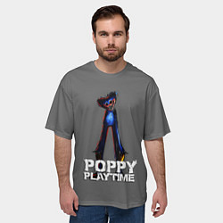 Футболка оверсайз мужская HUGGY WUGGY POPPY PLAYTIME, цвет: 3D-принт — фото 2