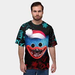 Футболка оверсайз мужская ХАГИ ВАГИ НОВОГОДНИЙ POPPY PLAYTIME НОВЫЙ ГОД 2022, цвет: 3D-принт — фото 2