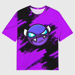 Футболка оверсайз мужская Geometry Dash game - Геометри Дэш, цвет: 3D-принт