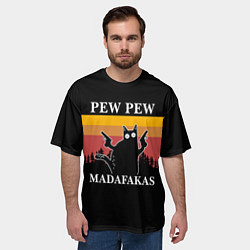 Футболка оверсайз мужская Madafakas! PEW PEW, цвет: 3D-принт — фото 2