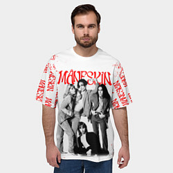 Футболка оверсайз мужская MANESKIN POSTER СОСТАВ ГРУППЫ, цвет: 3D-принт — фото 2