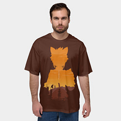 Футболка оверсайз мужская ГОРО ГЕНШИН ИМПАКТ GORO, цвет: 3D-принт — фото 2