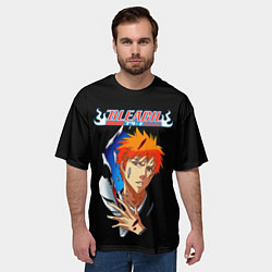 Футболка оверсайз мужская Ичиго Куросаки - Блич, цвет: 3D-принт — фото 2