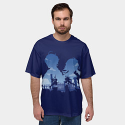 Футболка оверсайз мужская ГЕРОИ ГЕНШИН ИМПАКТ АРТ, цвет: 3D-принт — фото 2