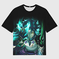 Футболка оверсайз мужская СЯО С МАСКОЙ, ГЕНШИН ИМПАКТ, цвет: 3D-принт