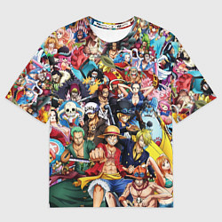 Мужская футболка оверсайз ВСЕ ГЕРОИ АНИМЕ ВАН ПИС ALL HEROES ONE PIECE