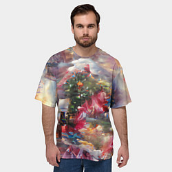Футболка оверсайз мужская Ностальгия Рождества, цвет: 3D-принт — фото 2