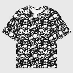 Мужская футболка оверсайз Screaming skulls