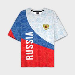 Футболка оверсайз мужская RUSSIA SPORT STYLE РОССИЯ СПОРТИВНЫЙ СТИЛЬ, цвет: 3D-принт
