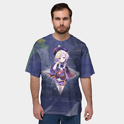 Футболка оверсайз мужская Цици Qiqi в примогеме, Genshin Impact Геншин импак, цвет: 3D-принт — фото 2