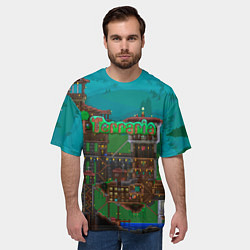 Футболка оверсайз мужская Дом в Террарии, цвет: 3D-принт — фото 2