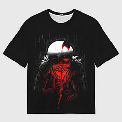 Футболка оверсайз мужская UNDERTALE SANS BLOOD ROSE, цвет: 3D-принт