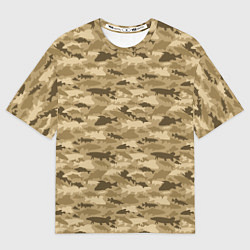 Футболка оверсайз мужская Рыбы камуфляж, цвет: 3D-принт
