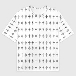 Футболка оверсайз мужская Символы эзотерики, цвет: 3D-принт