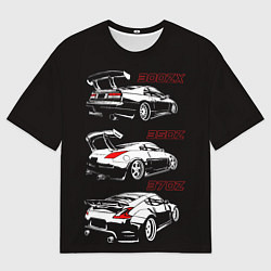 Футболка оверсайз мужская NISSAN 300 ZX 350Z 370Z JDM STYLE, цвет: 3D-принт