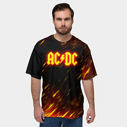 Футболка оверсайз мужская ACDC Neon, цвет: 3D-принт — фото 2