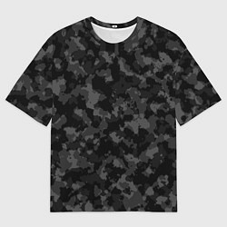 Футболка оверсайз мужская ТЁМНЫЙ КАМУФЛЯЖ, цвет: 3D-принт