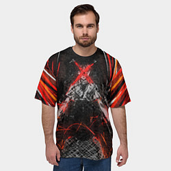 Футболка оверсайз мужская Синдзи в роботе Евангелион ГЛИЧ, цвет: 3D-принт — фото 2