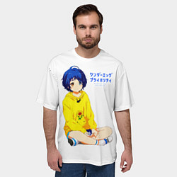 Футболка оверсайз мужская Ай Ото - Приоритет чудо яйца, цвет: 3D-принт — фото 2