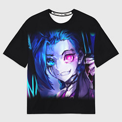 Футболка оверсайз мужская Jinx Powder, цвет: 3D-принт