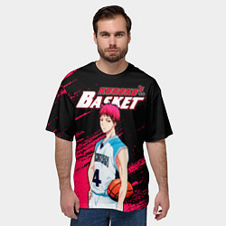 Футболка оверсайз мужская Kuroko no Basuke, Akashi Seijuro Сейджуро Акаши, цвет: 3D-принт — фото 2