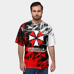Футболка оверсайз мужская Umbrella Corporation Fire, цвет: 3D-принт — фото 2