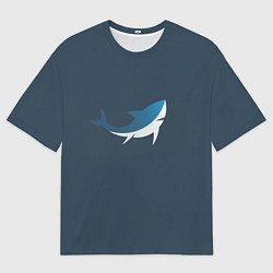 Футболка оверсайз мужская Мегалодон в Океане, цвет: 3D-принт