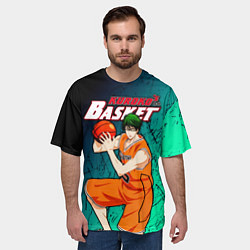 Футболка оверсайз мужская Kuroko no Basuke, Midorima Shintaro Шинтаро Мидори, цвет: 3D-принт — фото 2