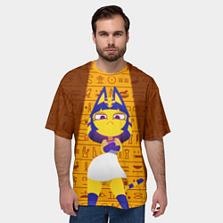 Футболка оверсайз мужская Кошка АНКХА, цвет: 3D-принт — фото 2