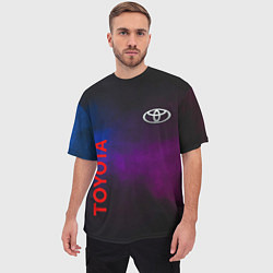Футболка оверсайз мужская Toyota - неоновый дым, цвет: 3D-принт — фото 2